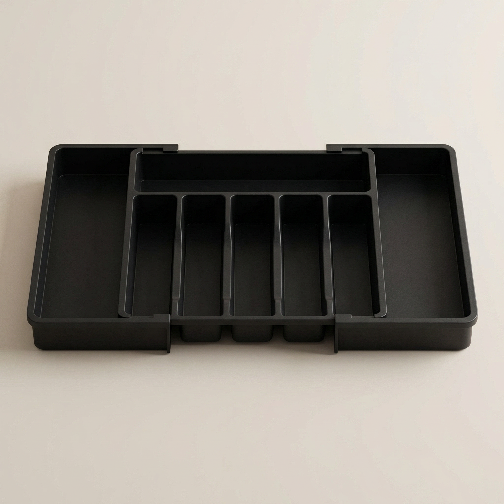 Expandable Flatware Drawer Organizer Tray with Adjustable Dividers for Silverware