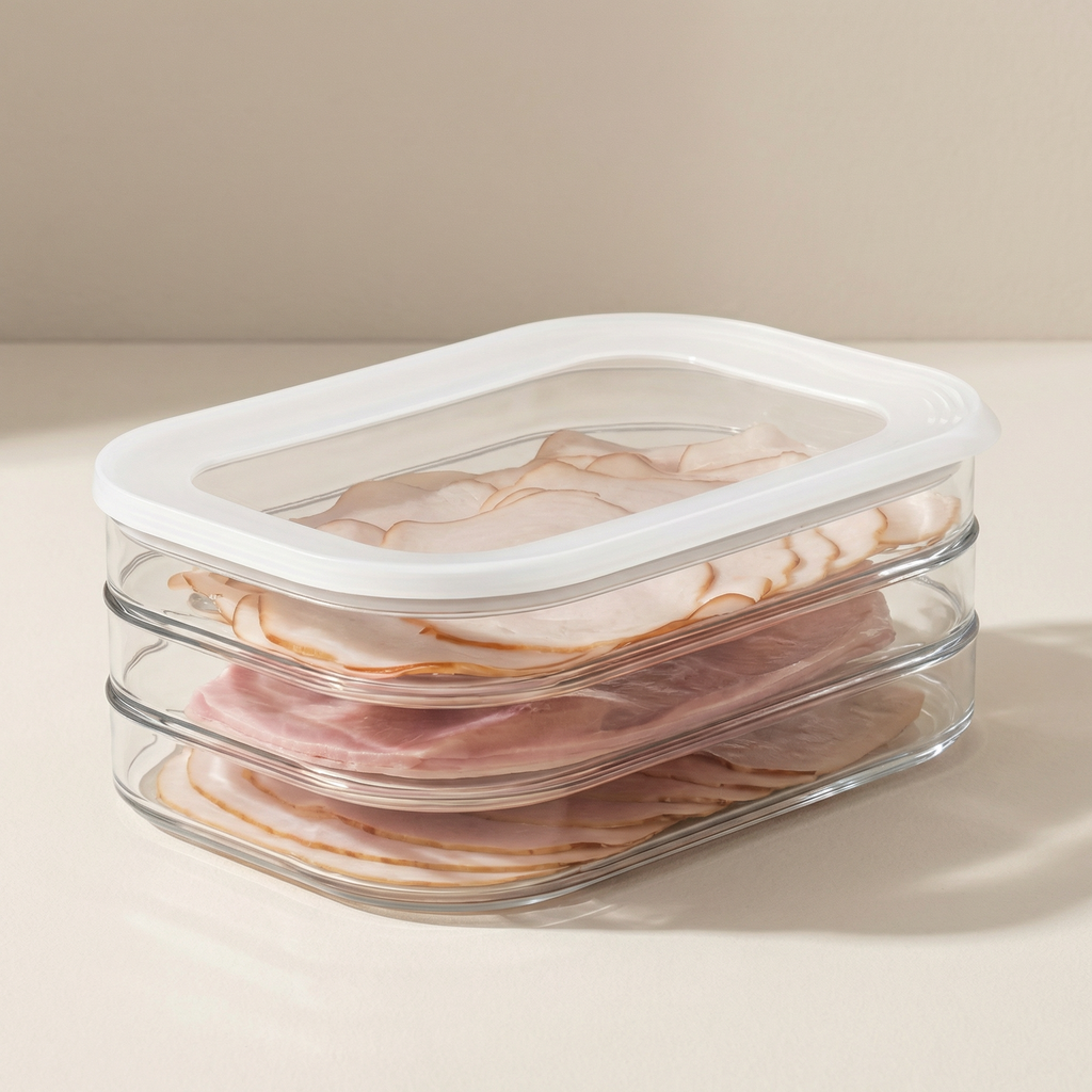 Transparent Airtight Meat Preservation Box for Fridge – Durable Storage Container for Bacon and Meats