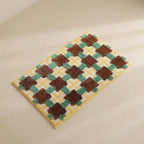 Moroccan Design Non-Slip Bath Mat with Quick-Dry Surface – Soft Fabric Bathroom Mat
