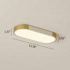 Modern Minimalist Rectangular LED Ceiling Light | 1-Light Flush Mount