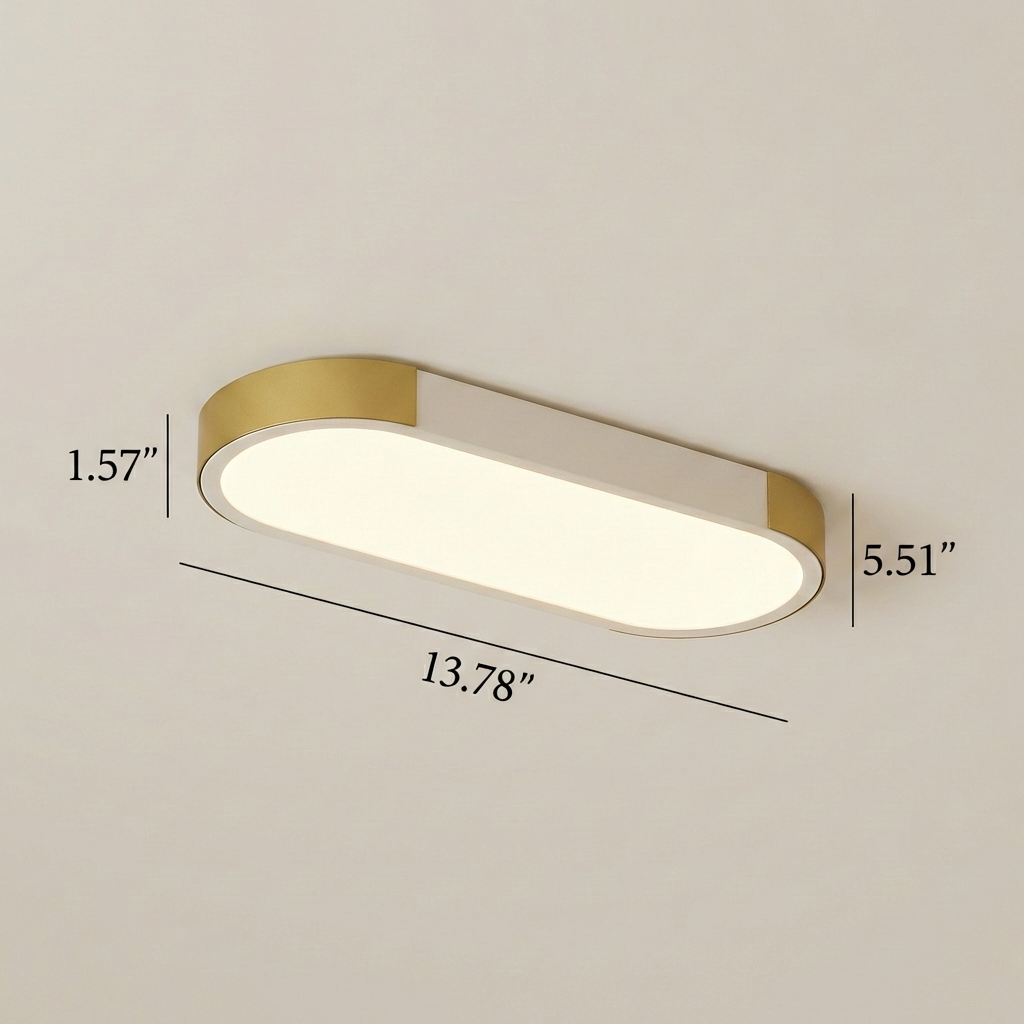 Modern Minimalist Rectangular LED Ceiling Light | 1-Light Flush Mount