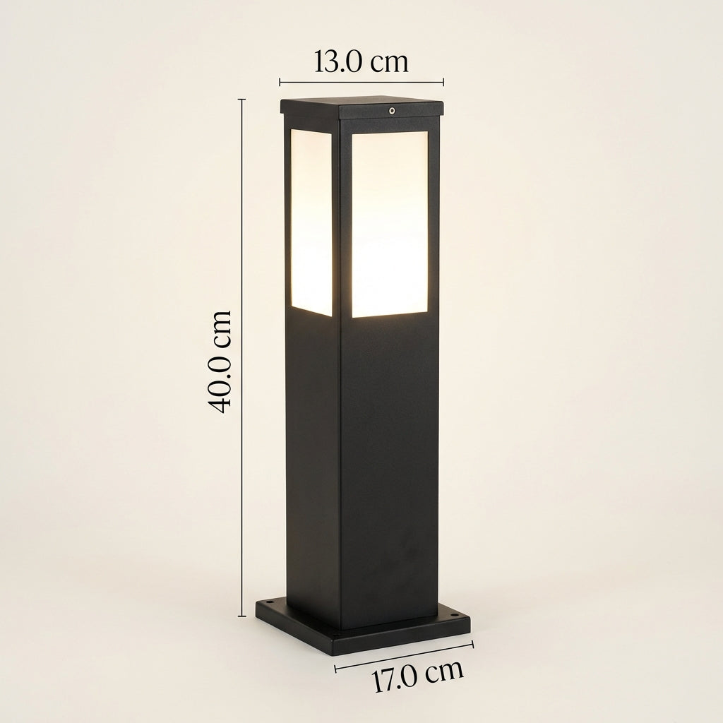 Modern Square LED Solar Outdoor Path 1-Light