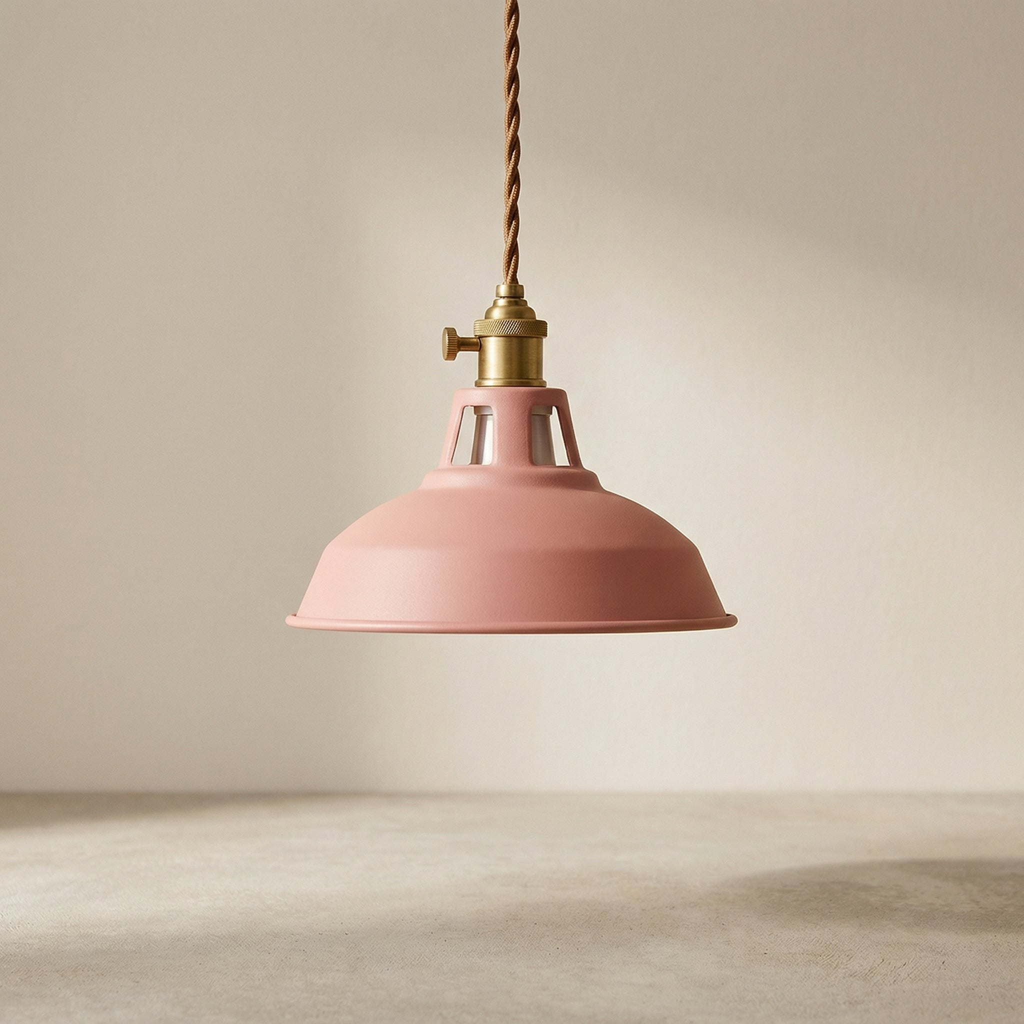 Colorful Metal Dome Pendant Light with Integrated LED – Industrial Kitchen Pendant Lighting for Dining and Island Spaces