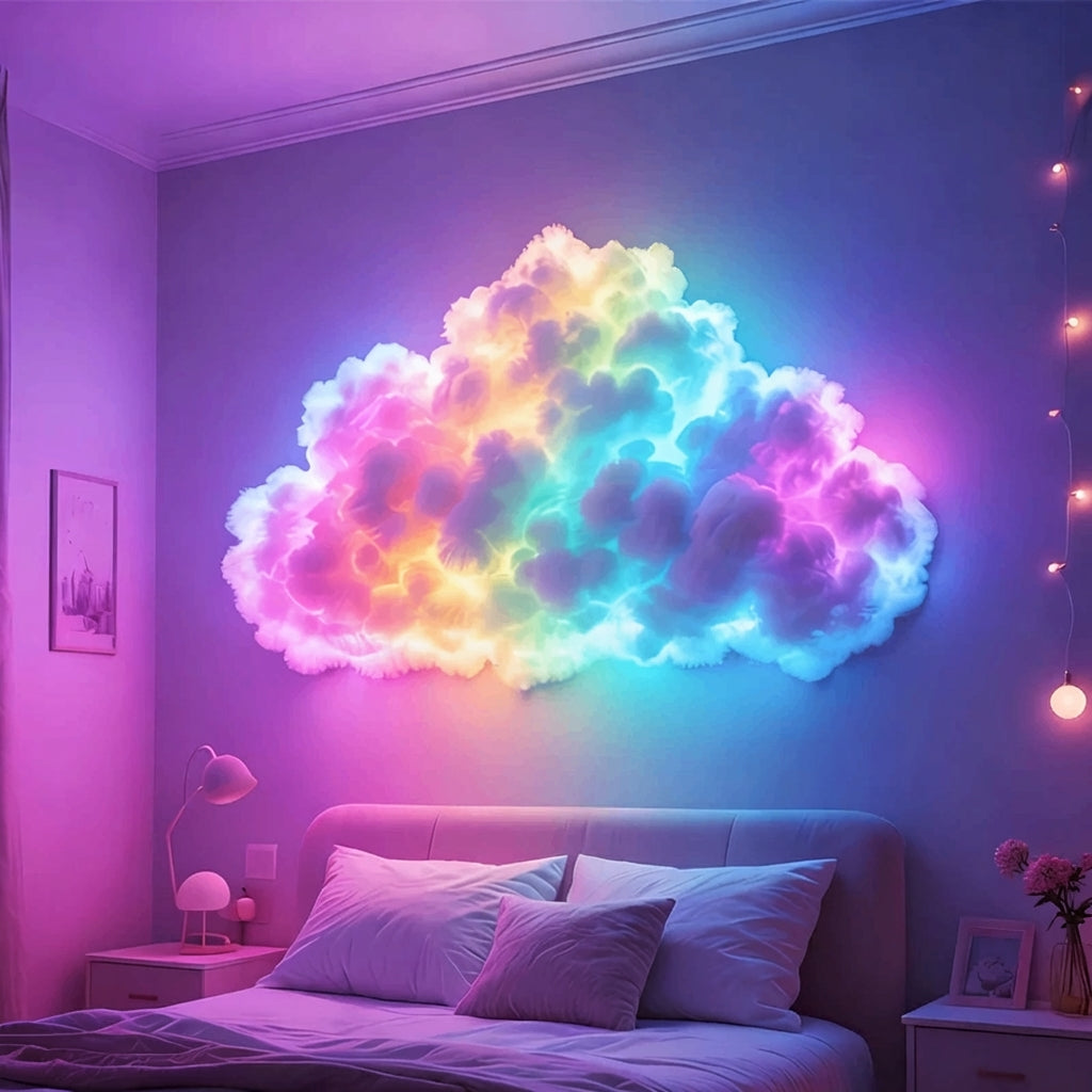 Customizable DIY Cloud Lights – Multicolor LED Thundercloud Decoration for Unique Room Atmosphere, USB Powered