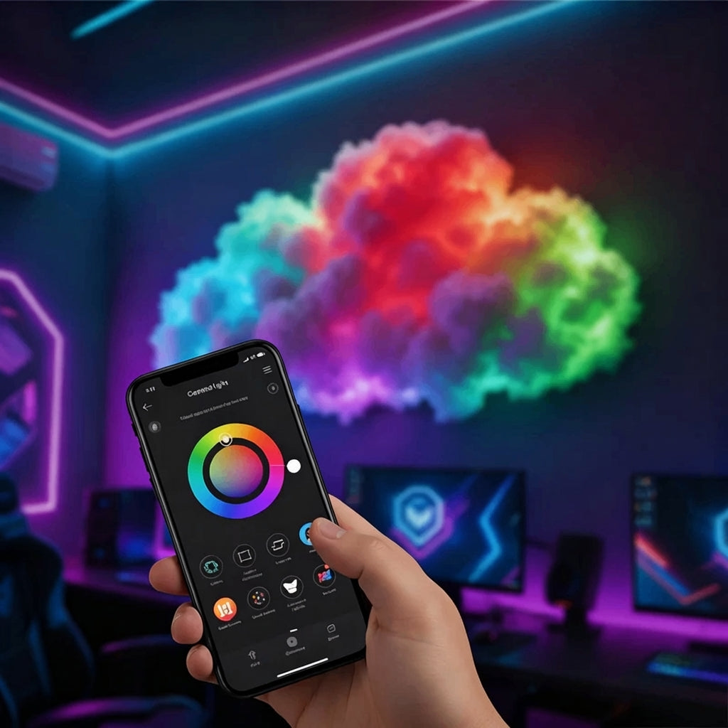 Customizable DIY Cloud Lights – Multicolor LED Thundercloud Decoration for Unique Room Atmosphere, USB Powered
