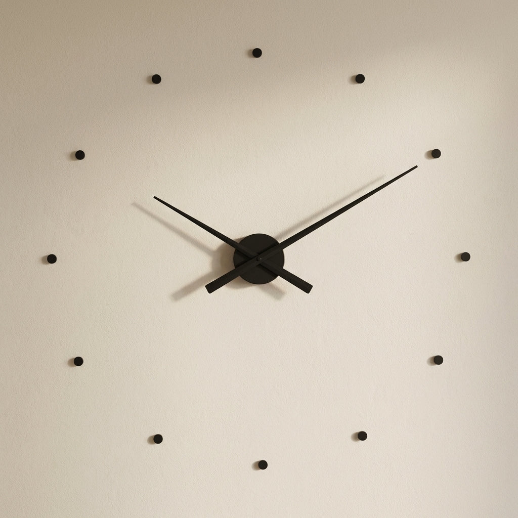Wall Clock Quartz Silent Movement Metal Plastic