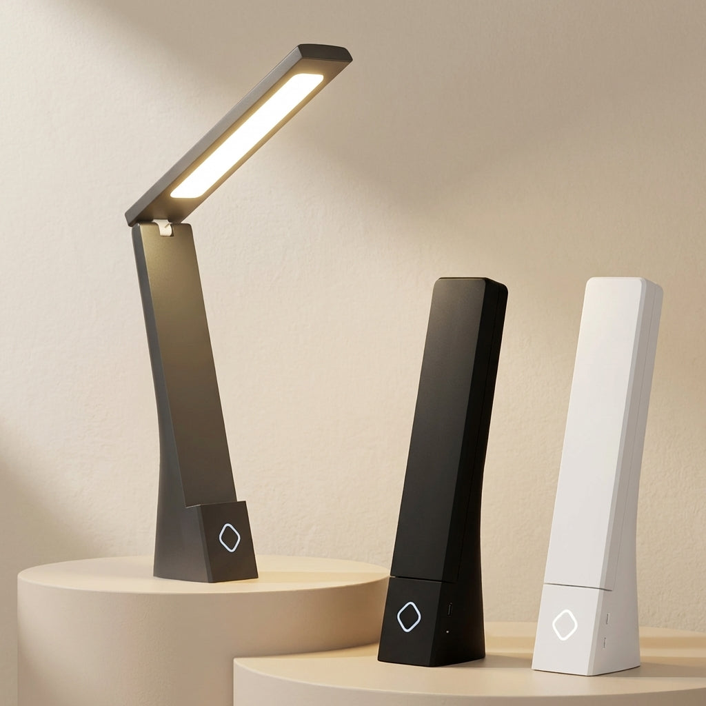 Table Lamp Foldable LED 6W Touch Control Aluminum Plastic 35 cm Black White