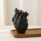 Anatomical Heart Vase, Resin Material, Textured Design