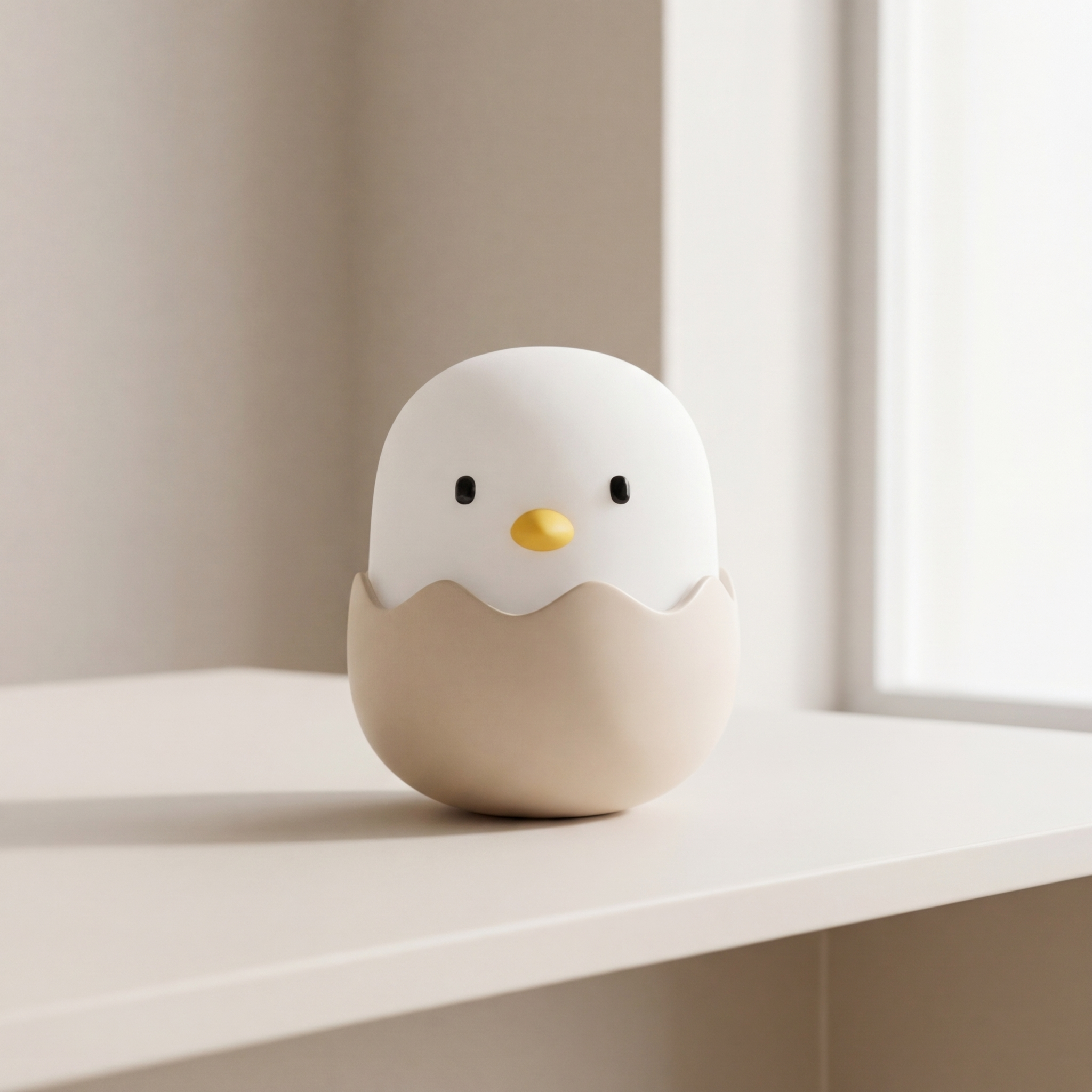 LED Chick Night Light, Silicone Material, Warm White Light