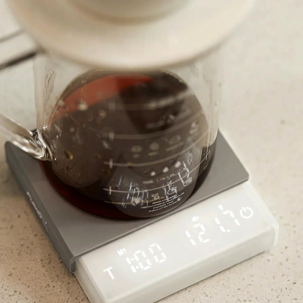 Digital Coffee Scale with Timer 3kg Capacity 0.1g Precision Rechargeable Silicone