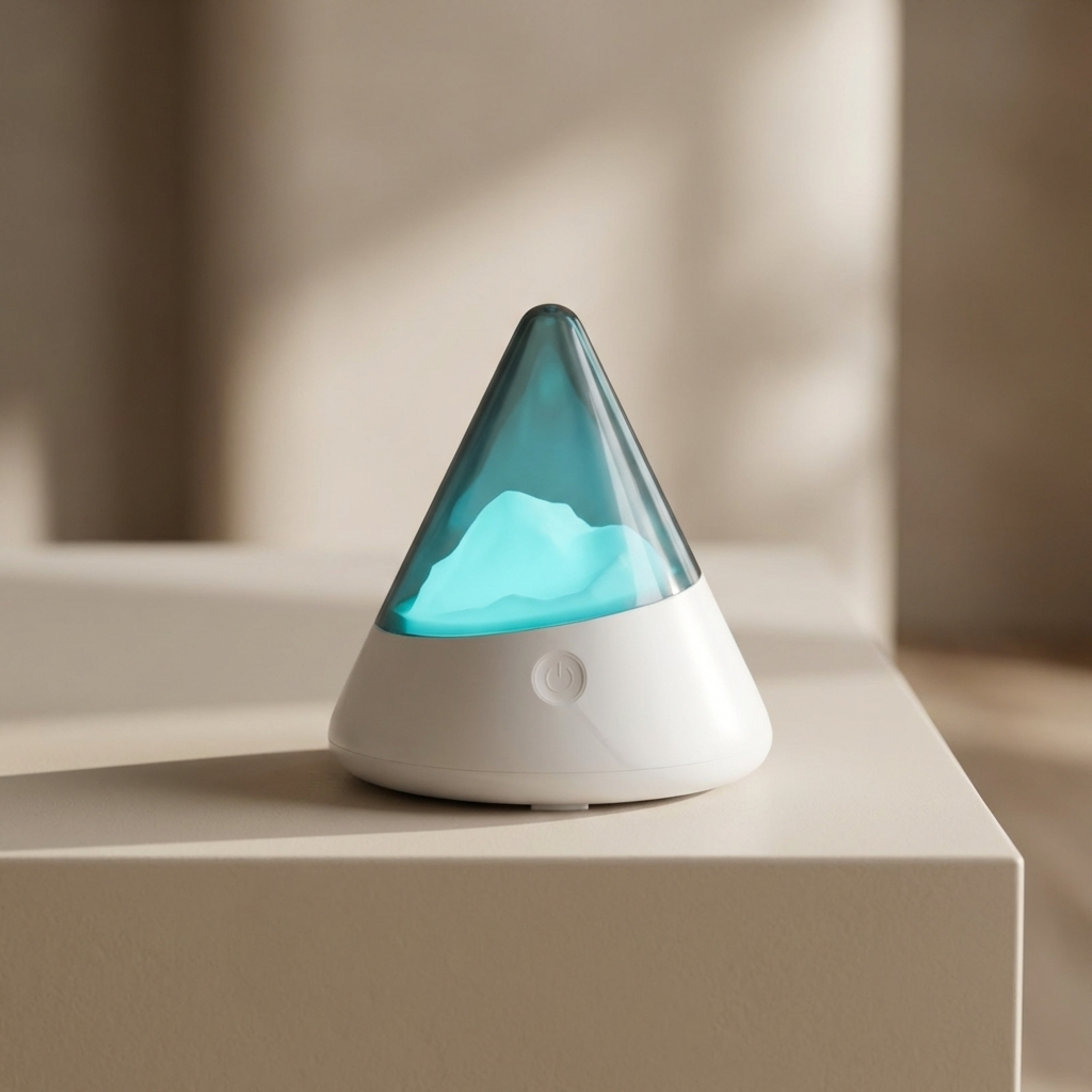 LED Night Light RGB Rechargeable ABS Portable Iceberg Design