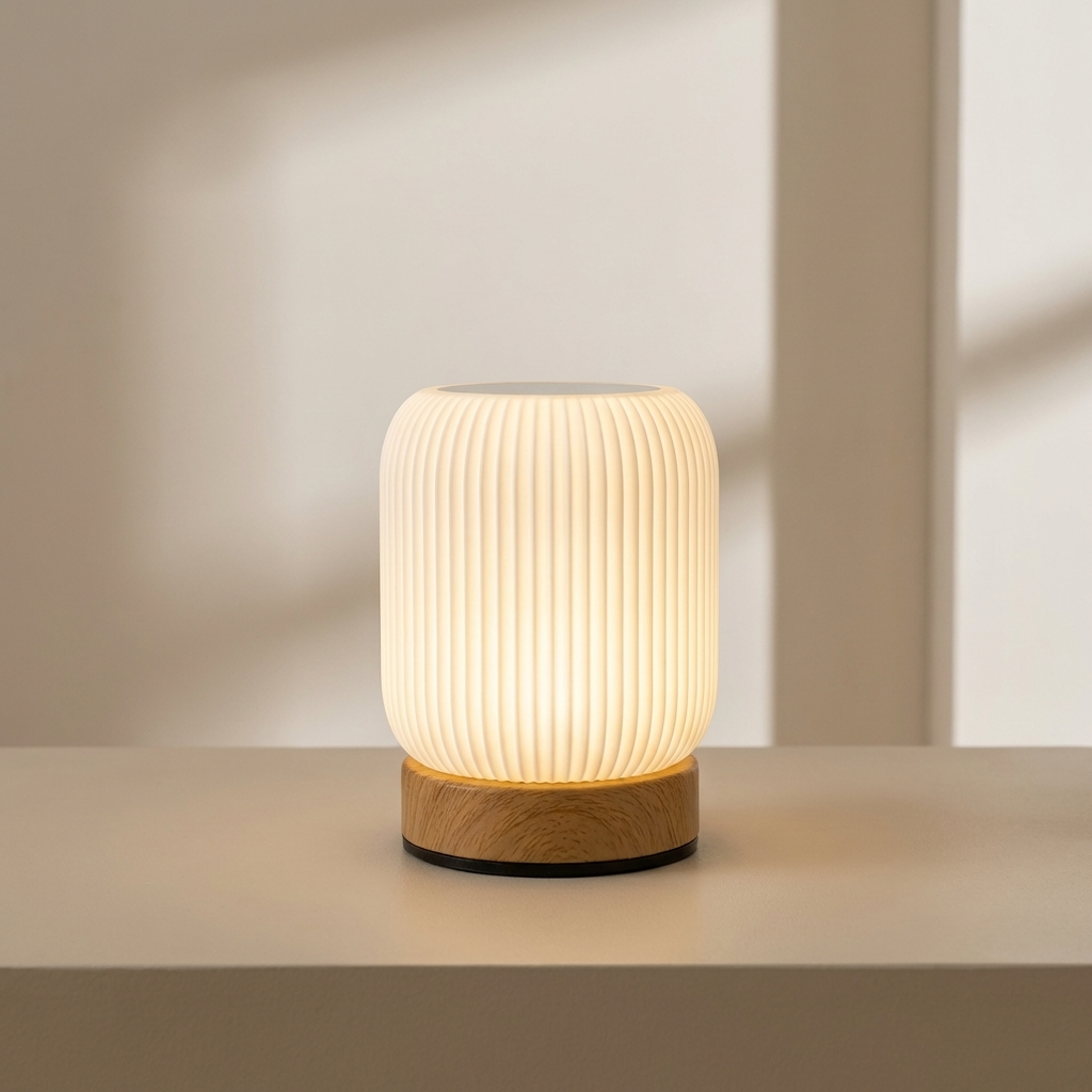 LED Night Light, Touch Control Operation, Battery Powered, Round Design