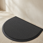 Semi-Circle Doormat, Cotton-Poly Blend, Non-Slip Backing