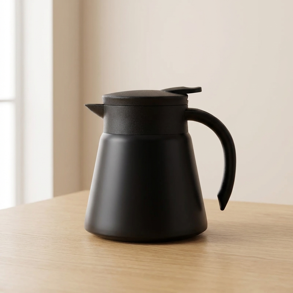 Insulated Coffee Carafe, 680ml Capacity, 304 Stainless Steel, Double-Wall Vacuum Insulation