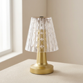 Table Lamp Glass Battery Operated E14 Base 4.33 Inch Compact