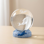Crystal Ball Night Light, 3D Laser Engraved, USB Powered