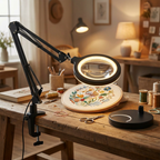 12X Magnifying Glass with Light - 144 LEDs for Clear Reading & Crafts