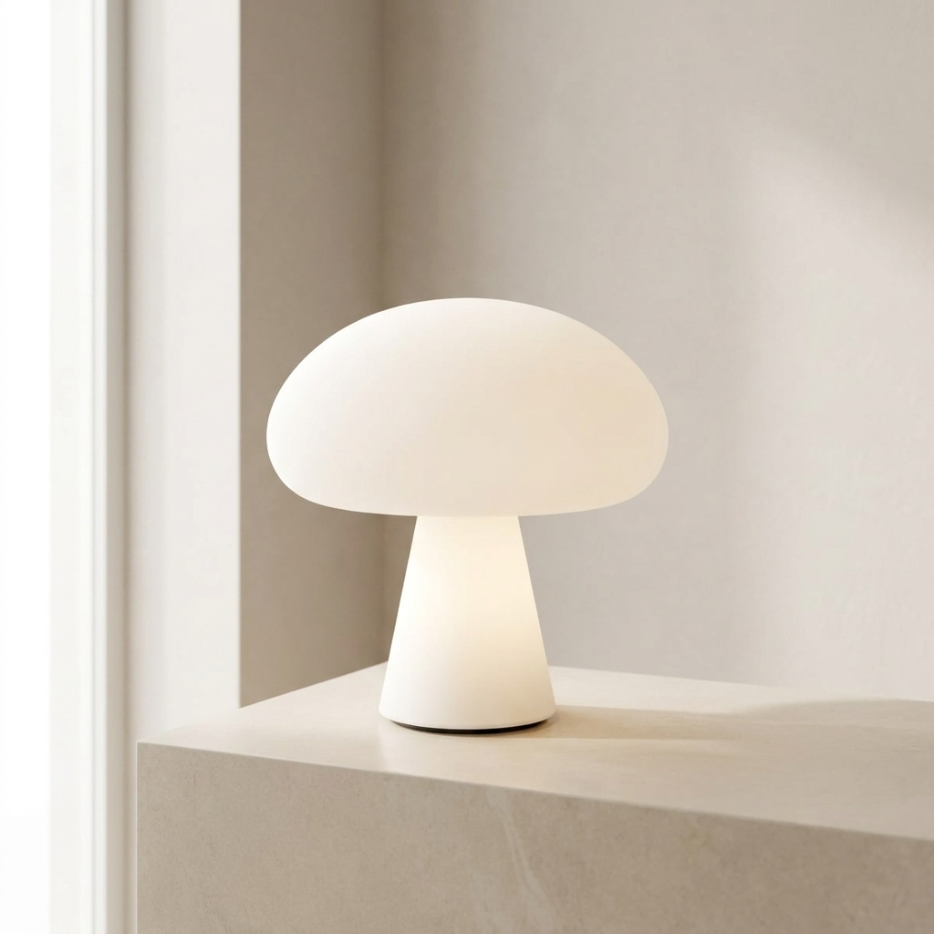 Mushroom Table Lamp, Rechargeable, Touch Dimmer, Warm Light