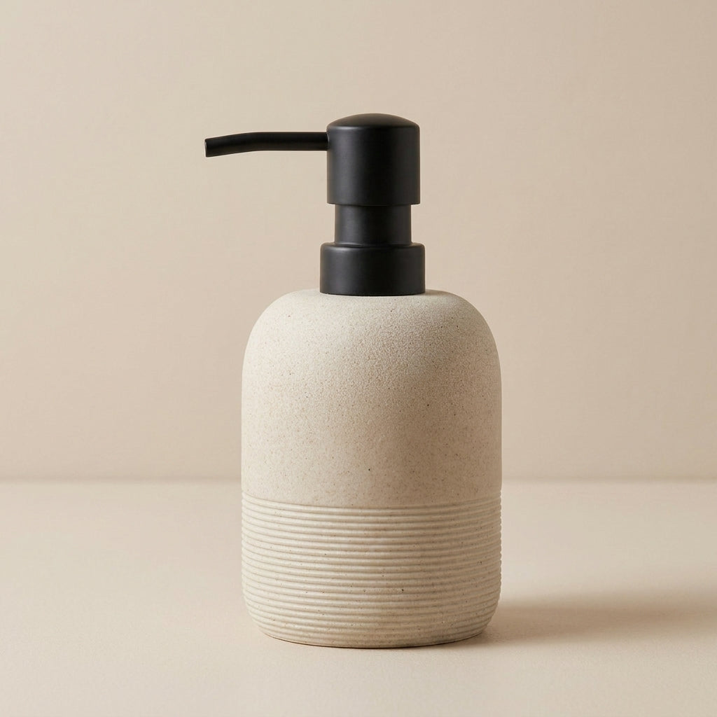 Soap Dispenser Sandstone Finish Bathroom Countertop