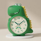 Kids Dinosaur Alarm Clock, Silent Mechanism, Dual Alarm Tones