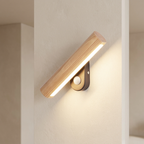 Rotatable LED Wall Sconce, Wood Finish, Dual Color Temperature, 2 Sizes