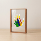 Baby Memory Frame Wood Handprint Footprint Kit