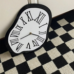 Wall Clock Acrylic Irregular Design Silent Movement Black Blue Multicolor