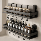Spice Rack Organizer Wall Mounted Suction Cup
