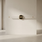 Wall Lamp Black Metal Acrylic Mirror Front Integrated LED Vanity Fixture