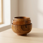 Jujube Wood Serving Bowl, Natural Jujube Wood, Wood Grain Finish, 3 Size Options