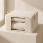 Foldable Storage Bag Cloth Organizer Clear Window Multi Purpose