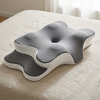 Memory Foam Pillow Adjustable Height Contoured Design Polyester Cover