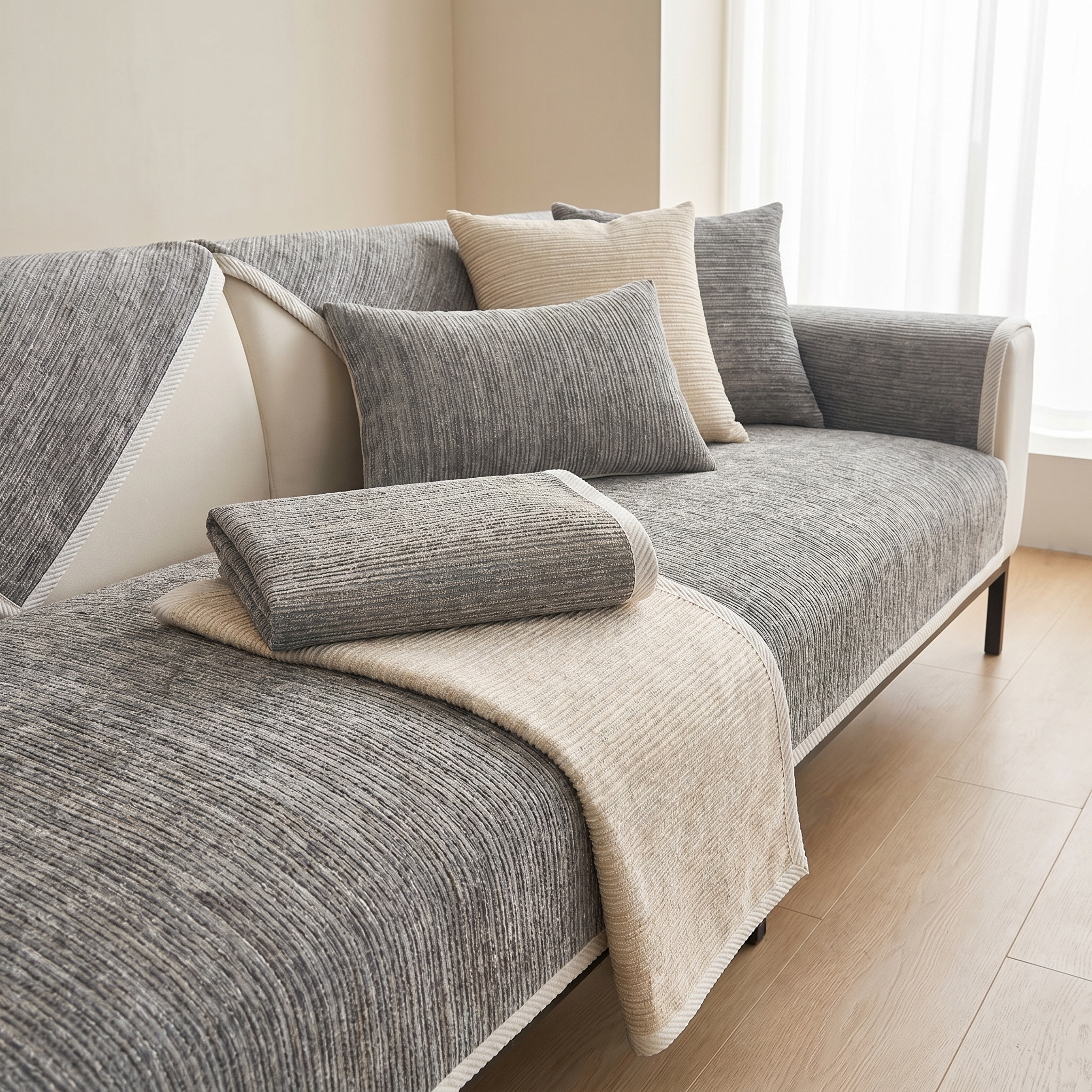 Scratch Resistant Sofa Cover, Recyclable Fabric, Machine Washable