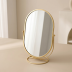Tabletop Makeup Mirror, 360° Rotation, No Assembly Required, Reflective View