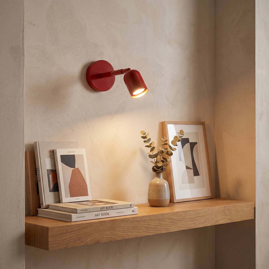 Adjustable Wall Sconce, Rotatable Arm, Iron Frame, Wall Mounted