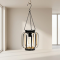 Solar Hanging Lantern Iron IP65 Outdoor Vintage Style