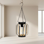 Solar Hanging Lantern Iron IP65 Outdoor Vintage Style