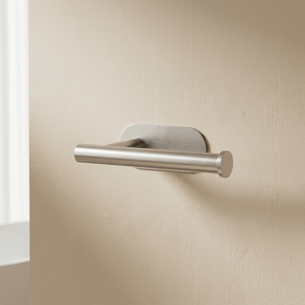 Paper Towel Holder Stainless Steel Wall Mounted Adhesive Installation