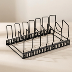 Iron Pot Lid Storage Rack, Kitchen Organizer, Iron, Space-Saving