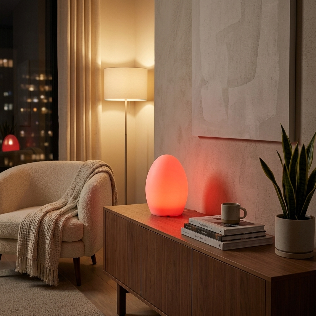 LED Night Lamp, 16-Colour Lights, USB Rechargeable, Remote Control