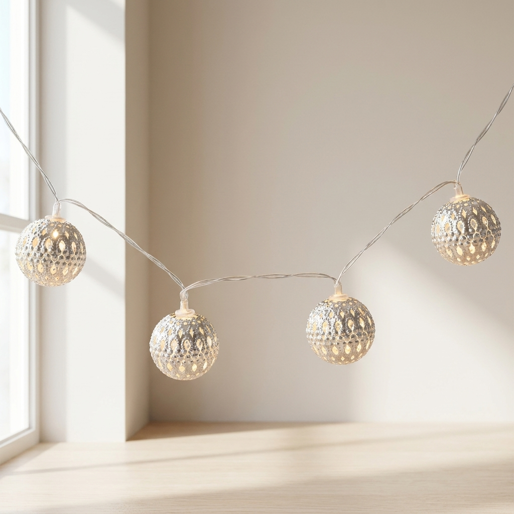 Solar String Lights LED Wrought Iron IP65 Waterproof Warm Light