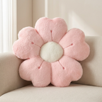Decorative Throw Pillow Flower Shape Plush Polyester Cotton Blend