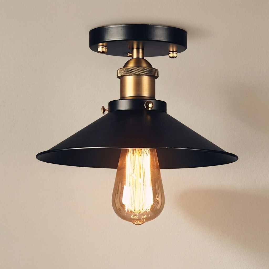 Pendant Light Iron Bronze Finish E27 Industrial Design