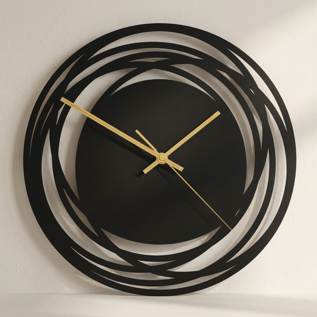 Silent Wall Clock, Poly-Crystal Material, Quartz Movement