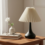 Table Lamp Metal Fabric Shade Dimmable LED USB Powered