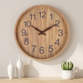 Wall Clock Wood Plastic Silent Battery Operated