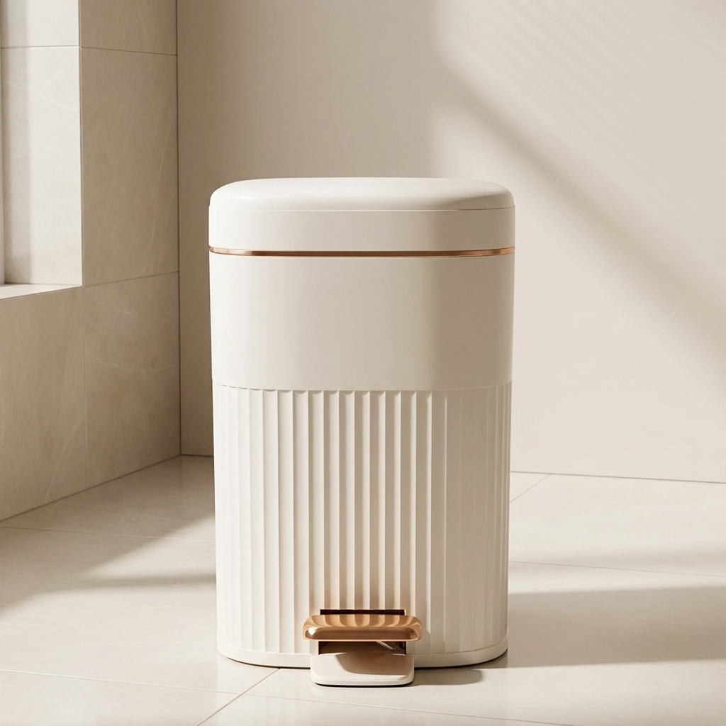 Trash Can Pedal Operated Waste Bin Modern Design