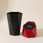 Car Trash Can, Cup Holder Compatible, ABS Plastic, Push Lid