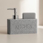 Soap Dispenser, Resin Material, Integrated Sponge Holder, Pump Mechanism