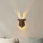 LED Wall Lamp, Deer Head Design, 3 Brightness Levels, Rechargeable